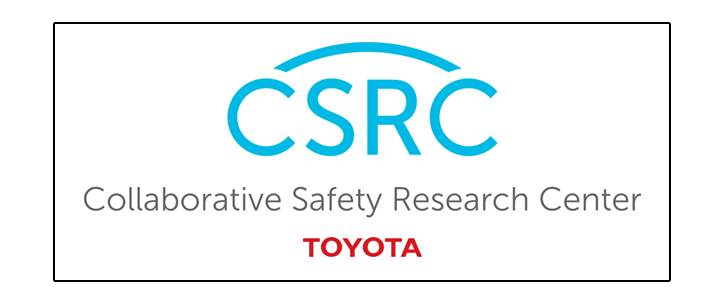 Collaborative Safety Research Center Toyota with logo ontop